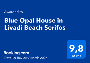 Booking.com Travellers award to Apanemo Beach House Kimolos in Agios Nikolaos